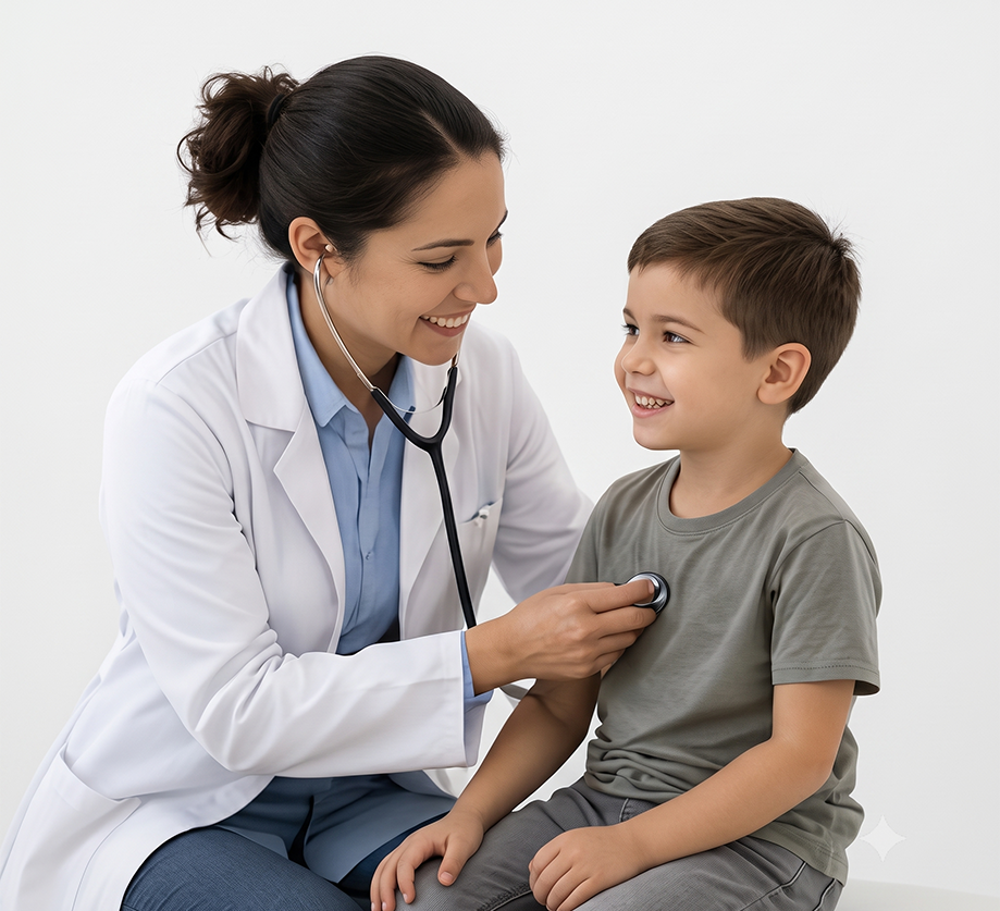 http://Pediatra%20realizando%20un%20chequeo%20médico%20a%20un%20niño
